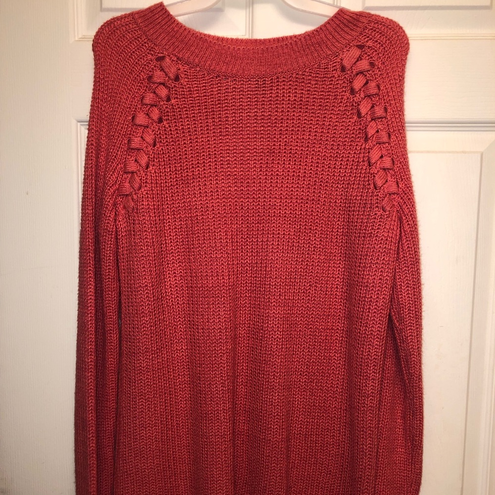So pink fall sweater